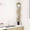 Stylish Wall Corner Shelf in White & Sonoma Oak - 20x20 cm