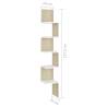 Stylish Wall Corner Shelf in White & Sonoma Oak - 20x20 cm