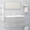 2 Piece Bathroom Furniture Set - Concrete Grey - Hipo Market