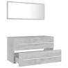 2 Piece Bathroom Furniture Set - Concrete Grey - Hipo Market