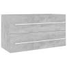 2 Piece Bathroom Furniture Set - Concrete Grey - Hipo Market