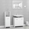 3 Piece Bathroom Furniture Set White Engineered Wood Colour white Number of 3 