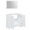 3 Piece Bathroom Furniture Set | Stylish White Engineered Wood