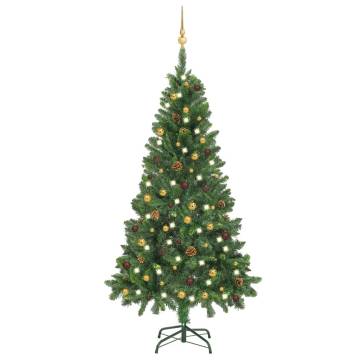 Pre-lit 150 cm Artificial Christmas Tree with Ball Set - Green