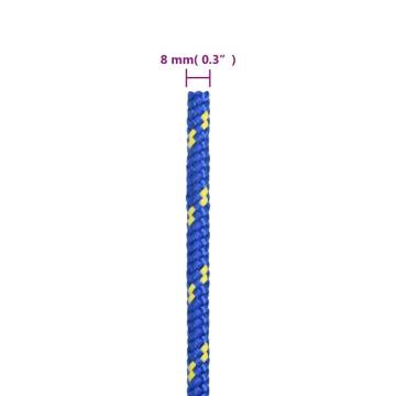 Durable Blue Boat Rope 8mm 50m - Polypropylene