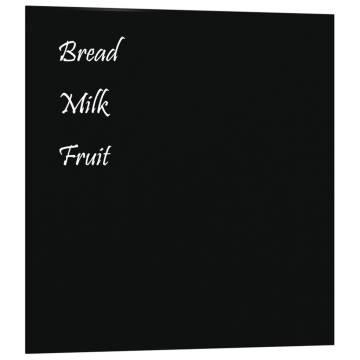 Wall-mounted Magnetic Board Black - Tempered Glass 40x40 cm