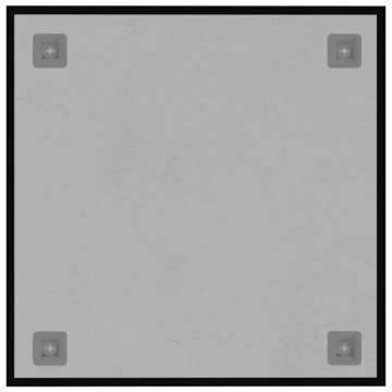 Wall-mounted Magnetic Board Black - Tempered Glass 40x40 cm