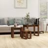 Nesting Tables 3 pcs Brown Oak Engineered Wood Colour brown oak Quantity in Package 3 