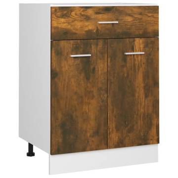 Drawer Bottom Cabinet Smoked Oak - 60x46 cm | HipoMarket