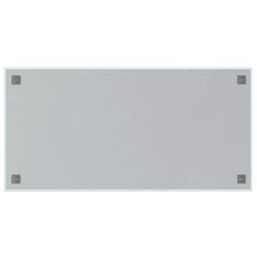 Wall-mounted Magnetic Board White 100x50 cm Tempered Glass