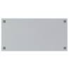 Wall-mounted Magnetic Board White 100x50 cm Tempered Glass