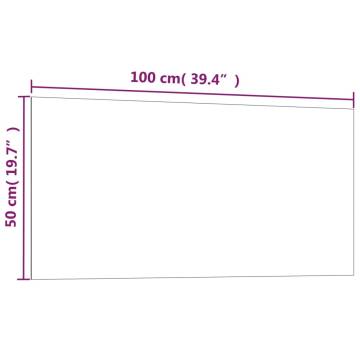 Wall-mounted Magnetic Board White 100x50 cm Tempered Glass