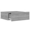 Floating Nightstands 2pcs Grey Sonoma - Space-Saving Storage