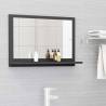 Bathroom Mirror Grey 60x10.5x37 cm Engineered Wood Colour grey Size 60 x 10.5 x 37 cm Quantity in Package 1 