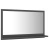 Grey Bathroom Mirror 60x10.5x37 cm - Stylish & Functional