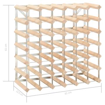 Elegant Wine Rack for 42 Bottles – Solid Pinewood