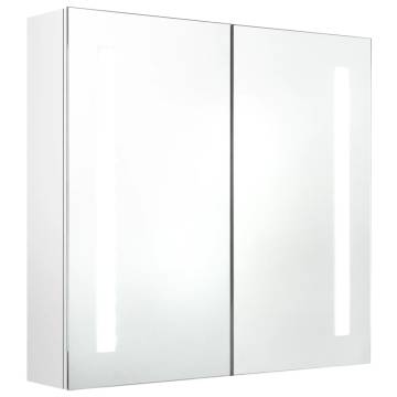 LED Bathroom Mirror Cabinet - Shining White 62x14x60 cm