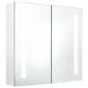 LED Bathroom Mirror Cabinet - Shining White 62x14x60 cm