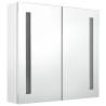 LED Bathroom Mirror Cabinet - Shining White 62x14x60 cm