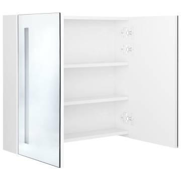 LED Bathroom Mirror Cabinet - Shining White 62x14x60 cm