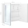 LED Bathroom Mirror Cabinet - Shining White 62x14x60 cm