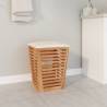 Solid Walnut Bathroom Stool - 2-in-1 Storage & Seating