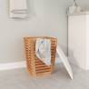 Solid Walnut Bathroom Stool - 2-in-1 Storage & Seating