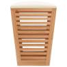 Solid Walnut Bathroom Stool - 2-in-1 Storage & Seating