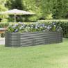 Garden Raised Bed Powder-coated Steel 322x100x68 cm - Grey