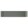 Garden Raised Bed Powder-coated Steel 322x100x68 cm - Grey