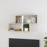 Wall Shelf White and Sonoma Oak 100x18x53 cm Engineered Wood Colour white and sonoma oak Quantity in Package 1 Number of Pieces 