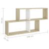 Wall Shelf White & Sonoma Oak - Stylish Storage Solution