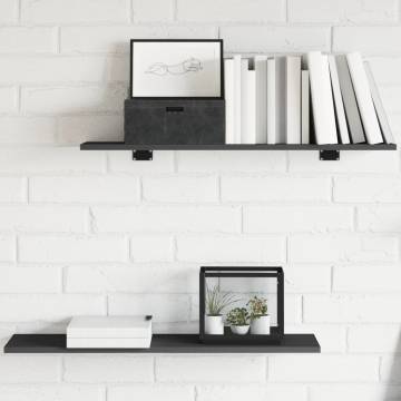 Bookshelf Boards 4 pcs Grey - Engineered Wood 80x20 cm