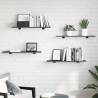 Bookshelf Boards 4 pcs Grey - Engineered Wood 80x20 cm