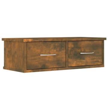 Stylish Smoked Oak Wall Cabinet - 60x26x18.5 cm