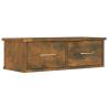 Stylish Smoked Oak Wall Cabinet - 60x26x18.5 cm