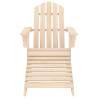 Garden Adirondack Chair with Ottoman - Solid Fir Wood Comfort