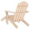 Garden Adirondack Chair with Ottoman - Solid Fir Wood Comfort