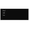 Wall-mounted Magnetic Board Black 100x40 cm Tempered Glass