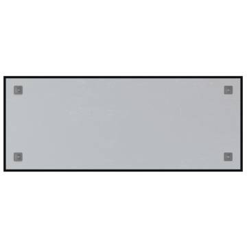 Wall-mounted Magnetic Board Black 100x40 cm Tempered Glass