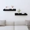 Wall Shelves 2 pcs Black 50x12x9 cm Solid Wood Pine Colour black Size 50 x 12 x 9 cm Quantity in Package 1 Number of Pieces 