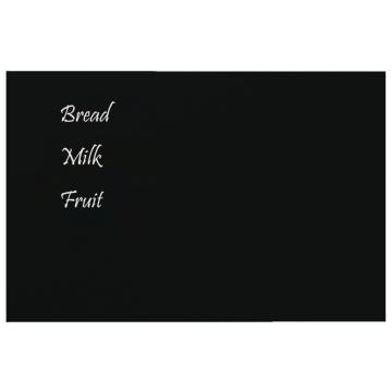 Wall-Mounted Magnetic Board Black - 40x30 cm Tempered Glass