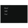 Wall-Mounted Magnetic Board Black - 40x30 cm Tempered Glass