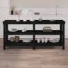 Work Bench Black 181x50x80 cm Solid Wood Pine | Hipomarket