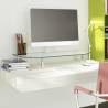 Monitor Stand 60x26x8.6 cm Transparent Glass Size 60 x 26 x 8.6 cm 