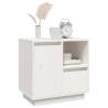 Elegant White Bedside Cabinets - Solid Pine (2 pcs) | HiPo Market