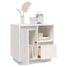 Elegant White Bedside Cabinets - Solid Pine (2 pcs) | HiPo Market