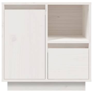 Elegant White Bedside Cabinets - Solid Pine (2 pcs) | HiPo Market