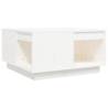 Elegant White Solid Pine Coffee Table - 60x61 cm | Hipo Market