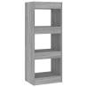 Book Cabinet & Room Divider in Grey Sonoma - Sleek Design